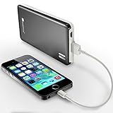 GreatShield PowerSleek 7000mAH 2.1A Fast Charging Portable Slim External Battery Pack Power Bank forfor iPhone 7 Plus 6S 6 Plus, iPad Mini 4 5, Galaxy S7 S6 Edge, Note 5, LG G5 G4, HTC 10 - Black