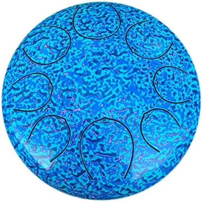 スチール舌ドラム12インチ8つのノート 色etherealのドラム楽器打楽器 大人用 子供 人気の定番 ギフト 瞑想 ヨガ Blue Treasure