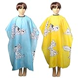 Forgun Kids Cartoon Dressing Cape Salon Gown Cover Barber Hair Cut Cloth Hairdresser (BLUE)