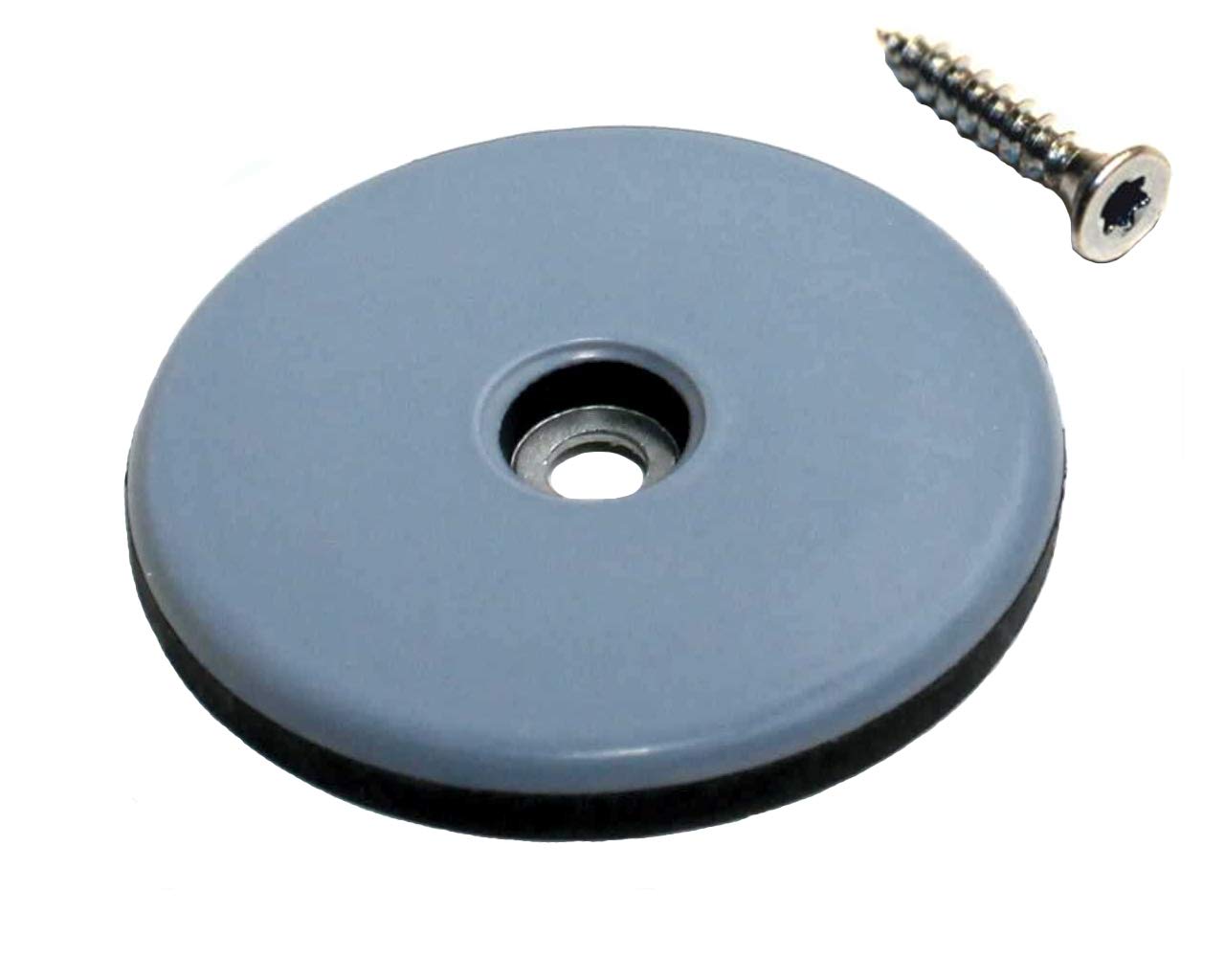 Teflon Furniture Gliders, Couch Stoppers / Diameter 50 mm / with Screws / Polytetrafluoroethylene / Pack of 8