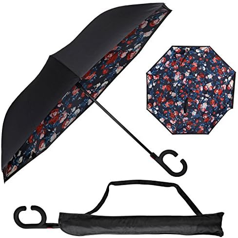 Urban Den Inverted Umbrella for Heavy Rain | UV Umbrella | Sun Protection | Auto Open Close | Hands Free