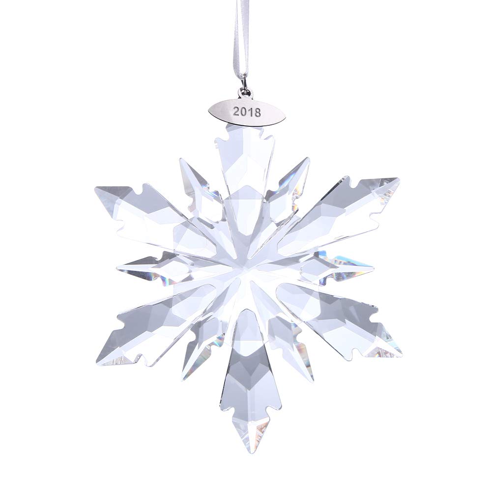 XIANGBAN Crystal Snowflake Pendant Home Clear Star Decoration Hanging Christmas Prism Jewelry