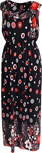 Polka-dot dress - Bulls-eye dress (Medium, Black with red)