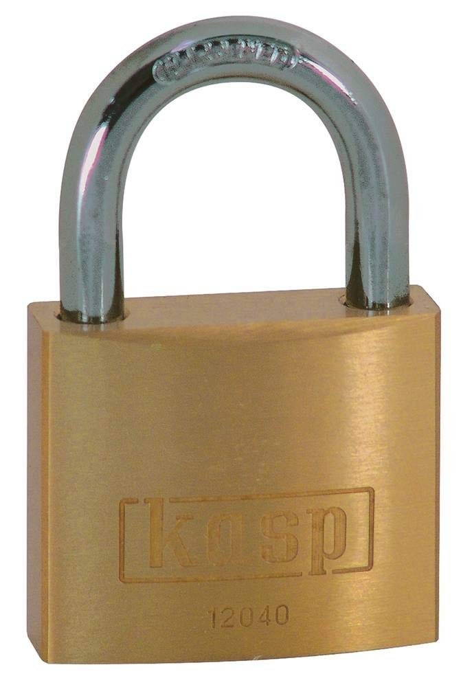 Kasp K12025A1 Brass Padlock Keyed Alike, Gold/Silver, 25 mm