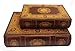 Marquis Pattern Antique Style Decorative Nesting Book Boxes Set of 2