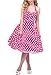 BI.TENCON 1950s Halter Style Vintage Polka Dot Swing Party Dress