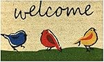 "Welcome" Doormat by Castle Mats, Size 18 x 30 inches, Non-Slip, Durable, Made Using Odor-Free Natural Fibers