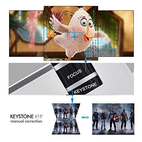 WiFi Projector 2600 Lumens, DIWUER Mini Portable Video Projectors, WiFi Directly Connect Smartphones for Home Outdoor Movie Theater, Support Full HD 1080P, HDMI, VGA, SD Card, AV, USB