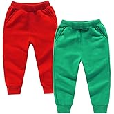HDLEXD Unisex Toddler Baby Boys Girls Cotton Sweatpants Casual Elastic Waist Sport Jogger Bottoms Pants Athletic Trousers