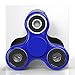 Fidget Spinner Ceramic Bearing - 2 minute spin! - Prime Shipping! Blue Spinner w/ Black - Quieter & Longer Lasting than Other Hand Toy Tri Figit Spinners, Stress Reducer Figets Finger Toys