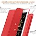 iPad Pro 10.5 Soft Back Case , DTTO Ultra Slim [Anti-Scratch] Lightweight Smart Case Trifold Cover Stand with Flexible Soft TPU Back Cover for iPad Pro 10.5 inch [Auto Sleep/Wake],Red