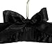 HANGERWORLD 5 Black 17inch Satin Padded Top Garment Clothes Coat Hangers with Buttons