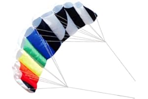 Wazsnhm Dual Line Stunt Kite Sport Kite Large 2 String Soft Easy to Fly for Adults 1.4M for Kiting Kitesurfing Training Beach