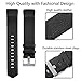 Henoda Replacement Bands Compatible with Fitbit Charge 2, Classic Genuine Leather Charge 2 Band Fitness Wristband for Women Men Small Large Black