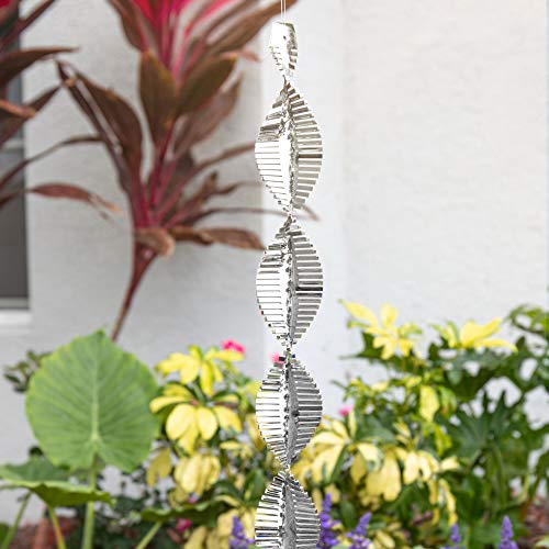 Bird Blinder Deterrent Scare Rods: 20 Inch Reflective Bird Repellent Devices - Woodpecker, Pigeon, and Bird Deterrent Products for Patio, Garden, and More - Hanging Spiral Rod with Reflectors - 6 Pack - Thumbnail 3