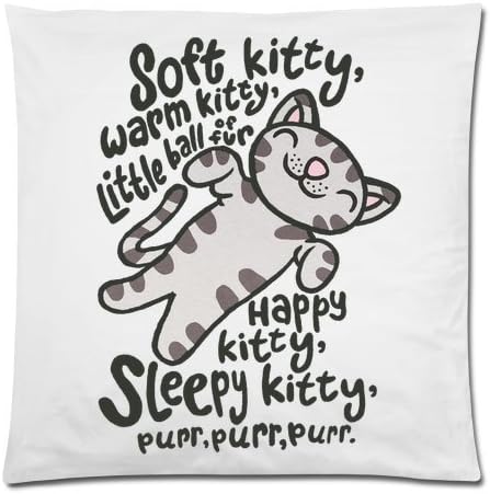 Funny Cat Kitty Pillowcase - Soft Kitty Warm Kitty Cushion Case - Throw Pillow Case Decor Cushion Covers Square with Hidden Zipper Closure - 18x18 inches, One-sided Print