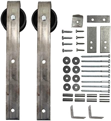 Sliding Barn Door Wheel & Hanger Kit (with Mounting Hardware) - 2 pcs.
