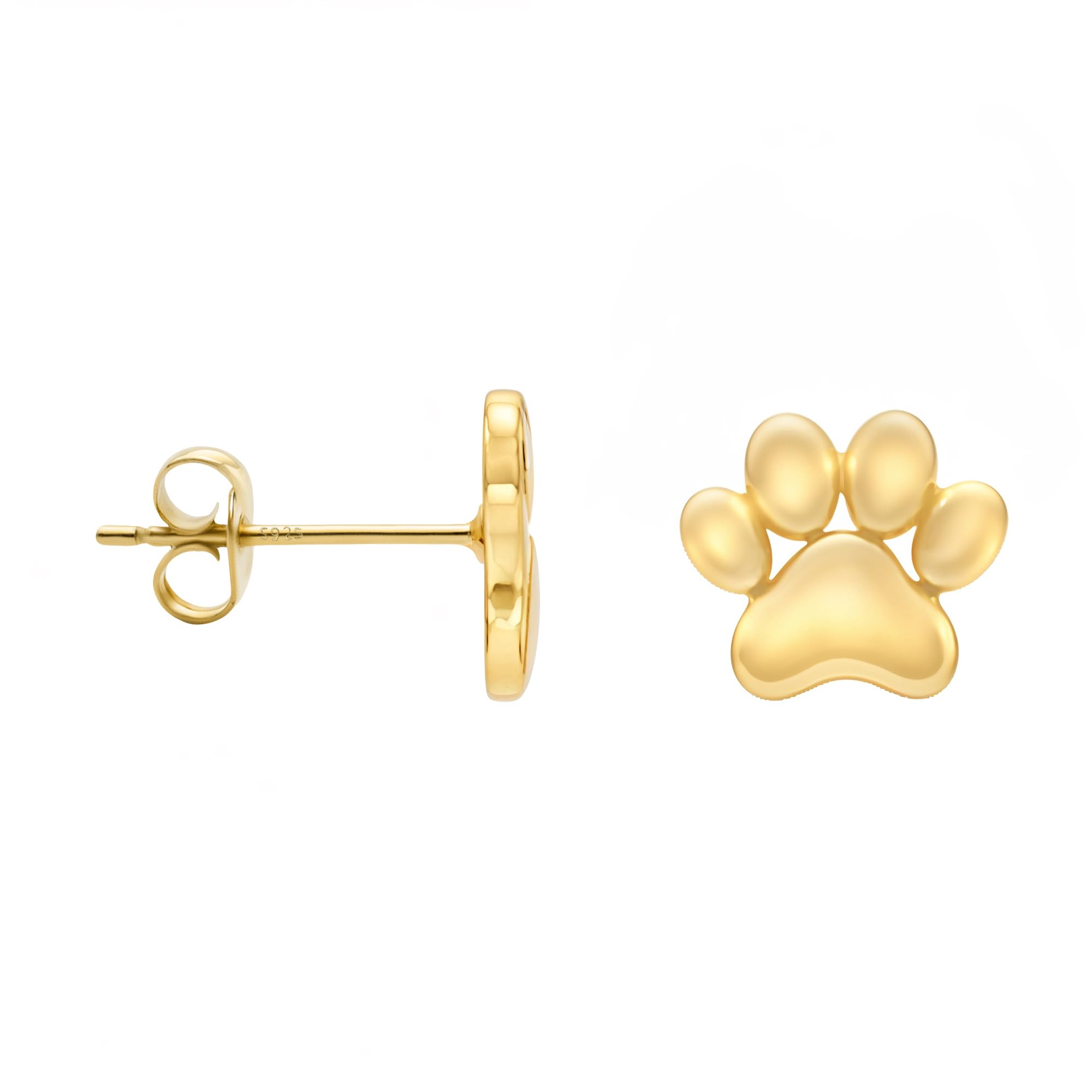SOFIA MILANI - Women's Earrings 925 Silver - Gold Plated - Paw Stud Earring - 21067