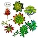 WINDSCAPE 6 Pcs Assorted Artificial Succulent Plants, Decorative Hand Crafted Fake Succulents, Artificial Succulents, Unpotted Faux Succulents, Red and Green Textured Fake Succulent Plants