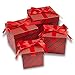 4 Christmas Gift Boxes Candy Cane Christmas Nesting Boxes with Lids in 4 Assorted Sizes for Holiday Decorative Wrapping Red and Green Stripes