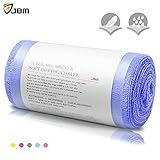 JBM Yoga Towel Sports Towel Microfiber Absorbent Non Slip Anti Bacterial Ultralight Soft for Hot Yin Bikram Hatha Yoga Exercises Gym Fitness (Blue - Simple style, 11.8” x 39.3” (30cm x 100cm))