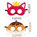 BeYumi 20Pcs Little Shark Masks Set Doo Doo Shark Party Favors Children Cosplay Soft Mask Half Masks Birthday Themed Party Masks Cute Shark Felt Masks for Kids Boys Girls