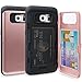 Galaxy S6 Edge Case, TORU [CX PRO][Pink] Protective Hidden Wallet Case with [Card Slot][ID Holder][Mirror] for Samsung Galaxy S6 Edge - Rose Gold