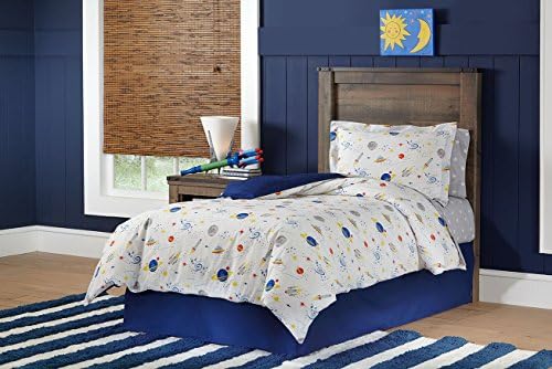 Lullaby Bedding Space Queen Cotton Printed 4 pc Comforter Set