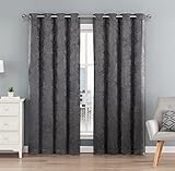 HLC.ME Chevron Thermal Blackout Room Darkening Energy Efficient Window Curtain Grommet Drapes 84