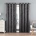 HLC.ME Chevron Thermal Blackout Room Darkening Energy Efficient Window Curtain Grommet Drapes 84