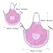 Homgaty Toddler and Mommy Apron, Princess Bowknot Girls Kitchen Apron with Pocket Chef Apron for Women and Kids Baking Cook Painting Party with 2 Layers Cloth Parent-Child Set