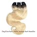 Dayrise Hair 9A Grade Ombre Human Hair Bundles Brazilian Virgin Hair Body Wave Two Tone T1b/613 Black to Blonde Hair Bundles (T1B/613 8 8 8 8)
