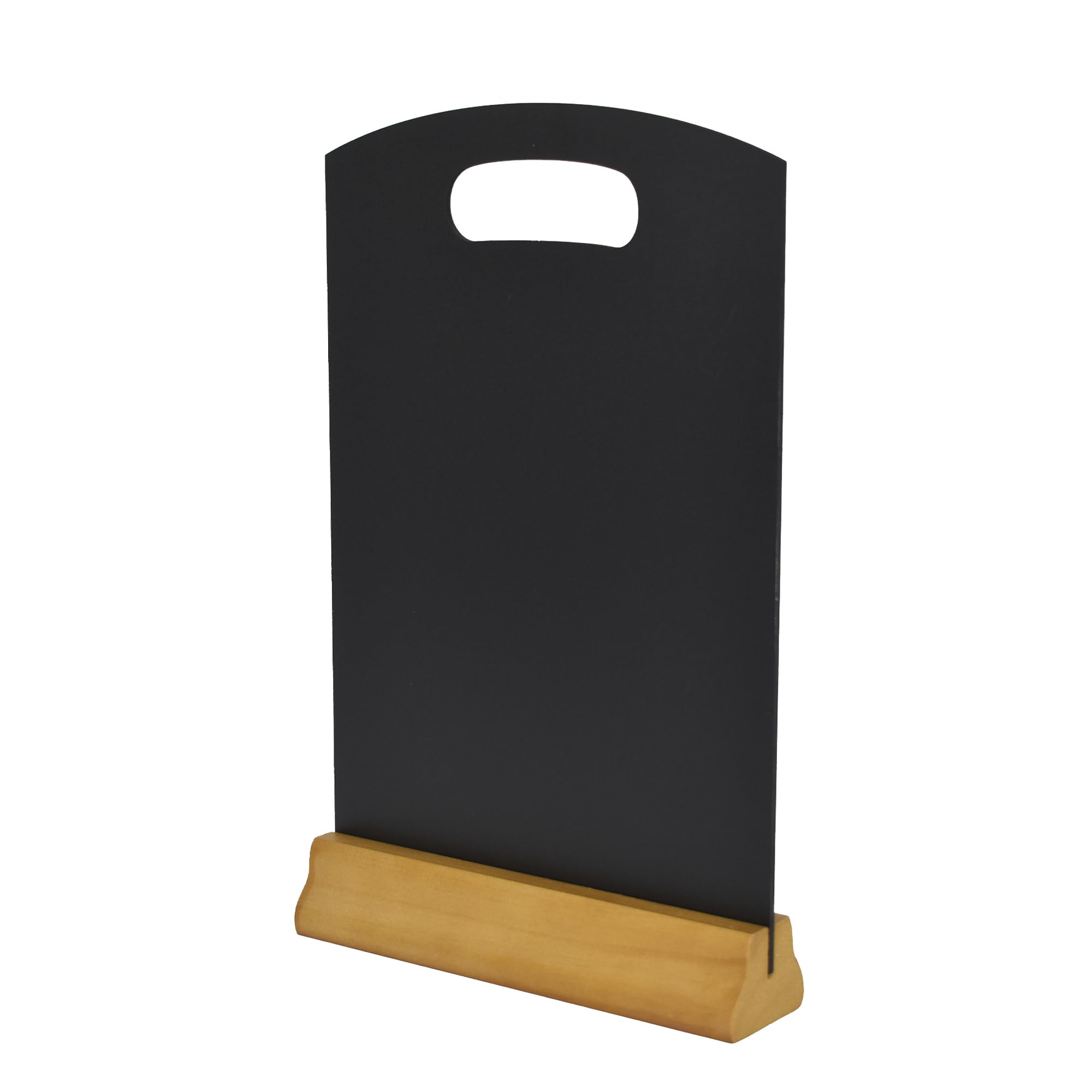 Deflecto A4 Double Sided Countertop Chalkboard Table Menu Board with Natural Plinth 370 x 235 x 220mm
