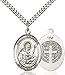 Sterling Silver Catholic Patron Saint Medal Pendant, 1 Inch