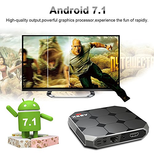 Android TV Box 7.1.2, Smart A95 R2 2GB Ram 16GB with Amlogic S905w Quad Core 2.4G Wifi 4K HD Support, IR Remote - Thumbnail 2