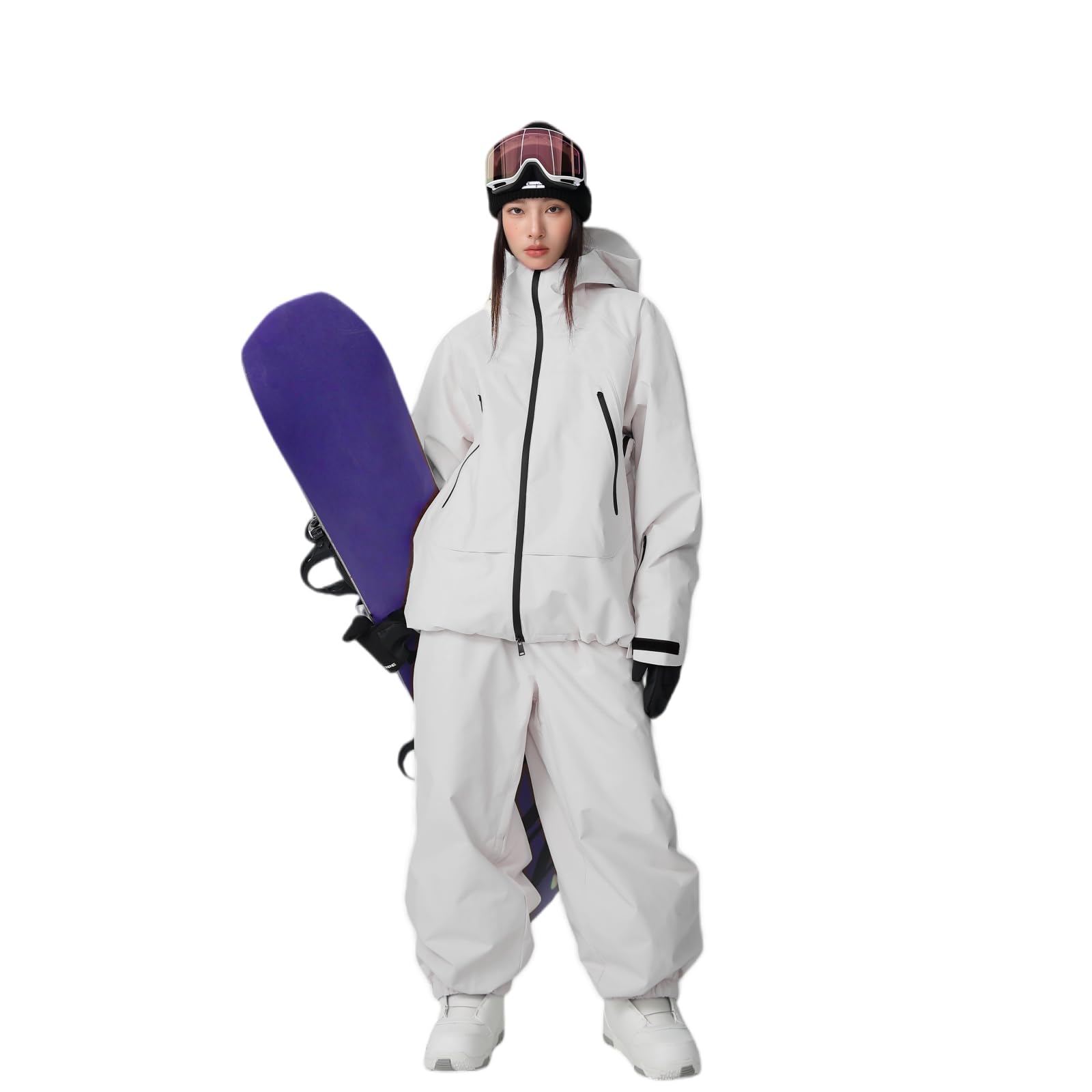 Photo 1 of SnowElve Mens Ski Jacket and Pant Set Womens Snow Jacket Baggy Ski Suit Waterproof Insulated Snowboard Winter Outdoor(KJ-T01,LGY,M)