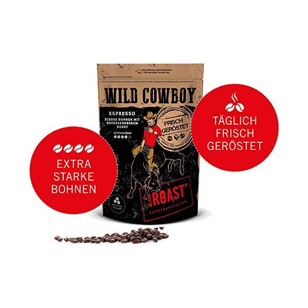 Blank Roast Wild Cowboy - Premium Kaffeebohnen, Espresso Bohnen & Kaffee Crema, 500 g – Bild 3