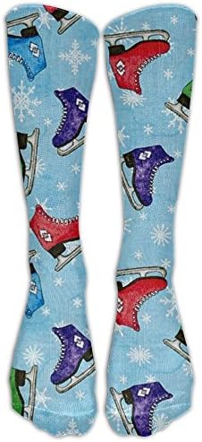 Christmas Ice Skates Ready PARTY Athletic Tube Stockings Women's Men's Classics Crew Stockings Socks Sport Long Sock One Size