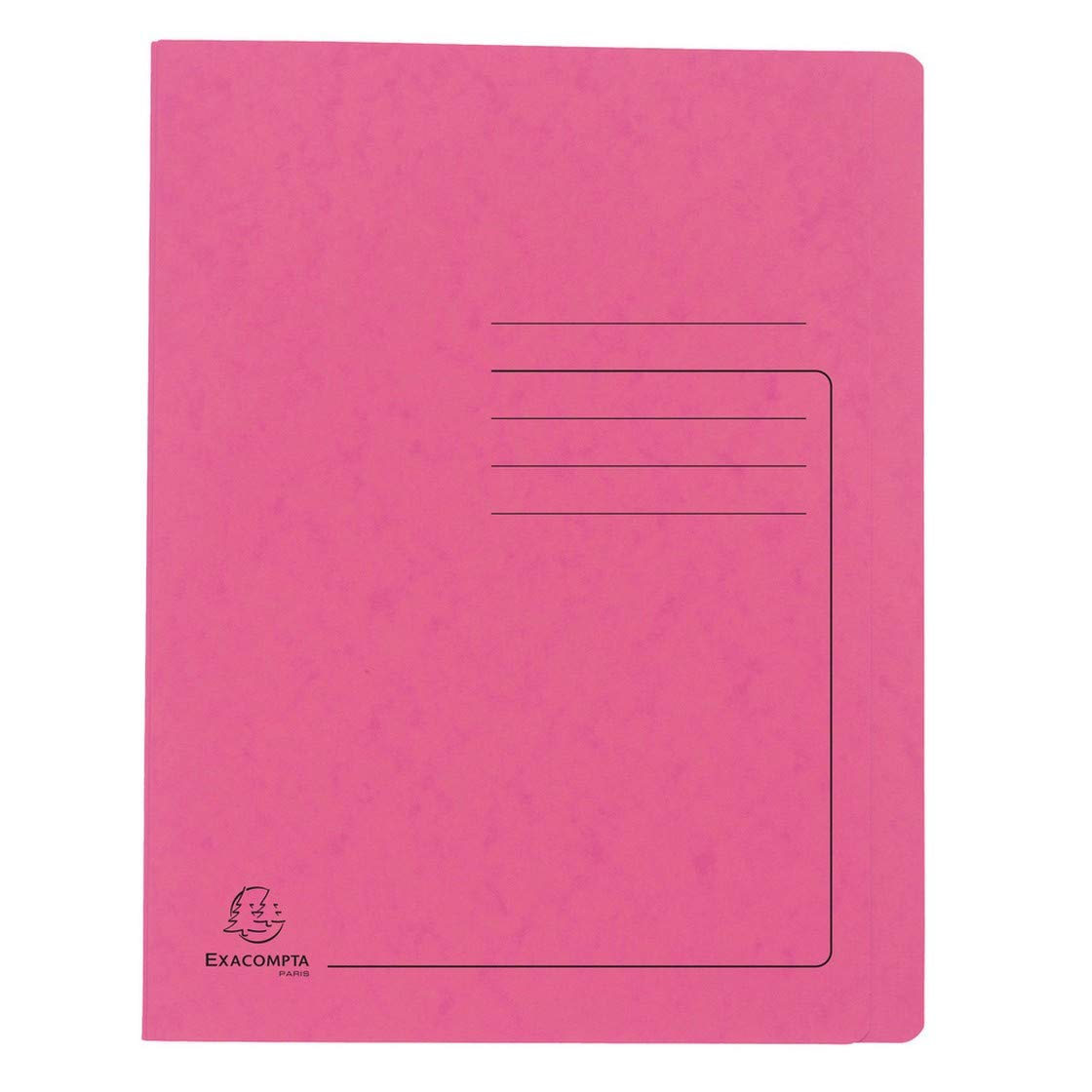 Exacompta - Ref 39987E - Flat Bar File - Suitable for A4 Documents, Pre-Printed Cover, 355gsm Heavyweight Mottled Pressboard, 30mm Spine, Metal Spring Mechanism - Pink