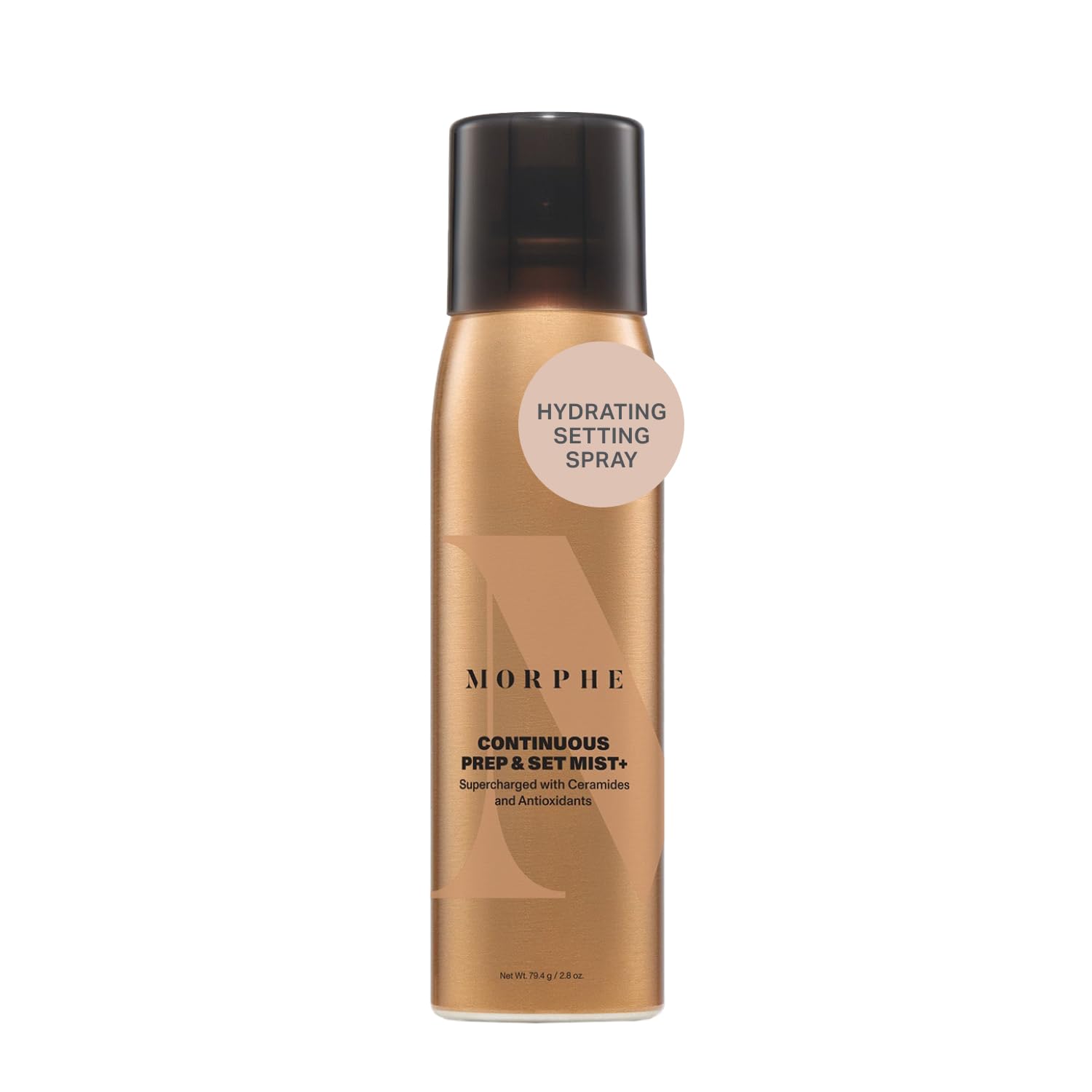 Morphe Continuous Prep & Set Setting Spray - Hydrating Setting Spray for Makeup & Skin Prep - Enriched with Ceramides and Antioxidants for a Radiant Finish (2.8 oz)