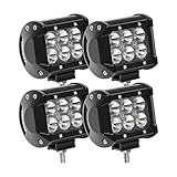 Eyourlife Led Light Pods 18W 4 Inch Flood Beam Cree Led Pod Lights Off Road Lights Waterproof Driving Headlight Pods for Trucks Pickup Jeep SUV ATV UTV (4PCS)