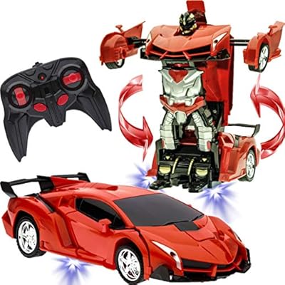 remote control transformer robot car