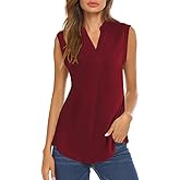 Halife Women's Sleeveless Floral Print V Neck Tunic Tank Tops Blouse Shirts