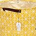 Sea Team Foldable Large Cylindric New Canvas Fabric Storage Bin Storage Basket Organizer for Kid's Room Toy Storage, Laundry Hamper for Blouse T-shirt Underwear etc, Yellow