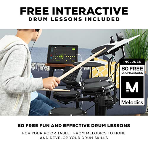 Alesis Drums Debut Kit Kids Drum Set With 4 Quiet Mesh Electric Drum Pads, 120 Sounds, Drum