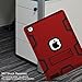 IANLI iPad 2 Case,iPad 3 Case,iPad 4 Case Three Layer Protection Shockproof Protective with Kickstand iPad 2nd Generation Case/iPad 3rd Generation Case/iPad 4th Generation Case - Red Black