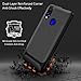 MISIDE Case for Xiaomi Redmi 7 Case,with Xiaomi Redmi 7 Screen Protector.3 in 1 Scratch Resistant Slim Shockproof Carbon Fiber Cover + 9H Tempered Glass Screen Protector(Black)