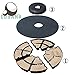 COBANA 4-Piece Cantilever Offset Patio Umbrella Base, Easy Filling Umbrella Weight Stand, Sand Filled Only, 120lbs Bronze