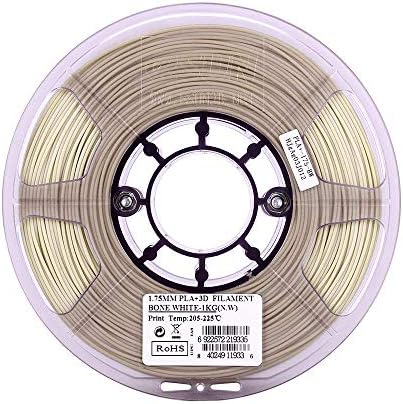 eSUN 1.75mm Bone White PLA PRO (PLA+) 3D Printer Filament 1KG Spool (2.2lbs), Bone White (Pantone 7507C)