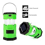 Camping Lights Solar Rechargeable Collapsible LED Camping Lanterns Camping Light 180 Lumen Emergency lights Outdoor Survival Lamp Camping Tent Lights For Camping Hiking Fishing Emergency Outages